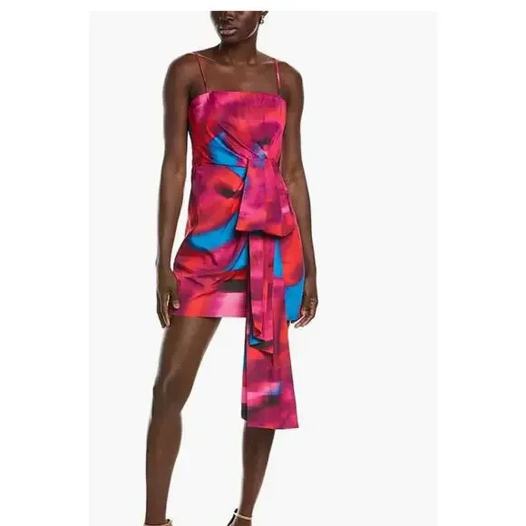 AMUR | Dresses | Amur Finnegan Bow Mini Dress In Fire Ice 6 | Poshmark